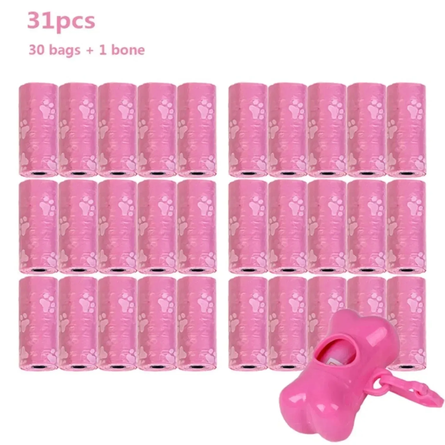 Convenient Dog Poop Bag Set with Dispenser & Leash Clip