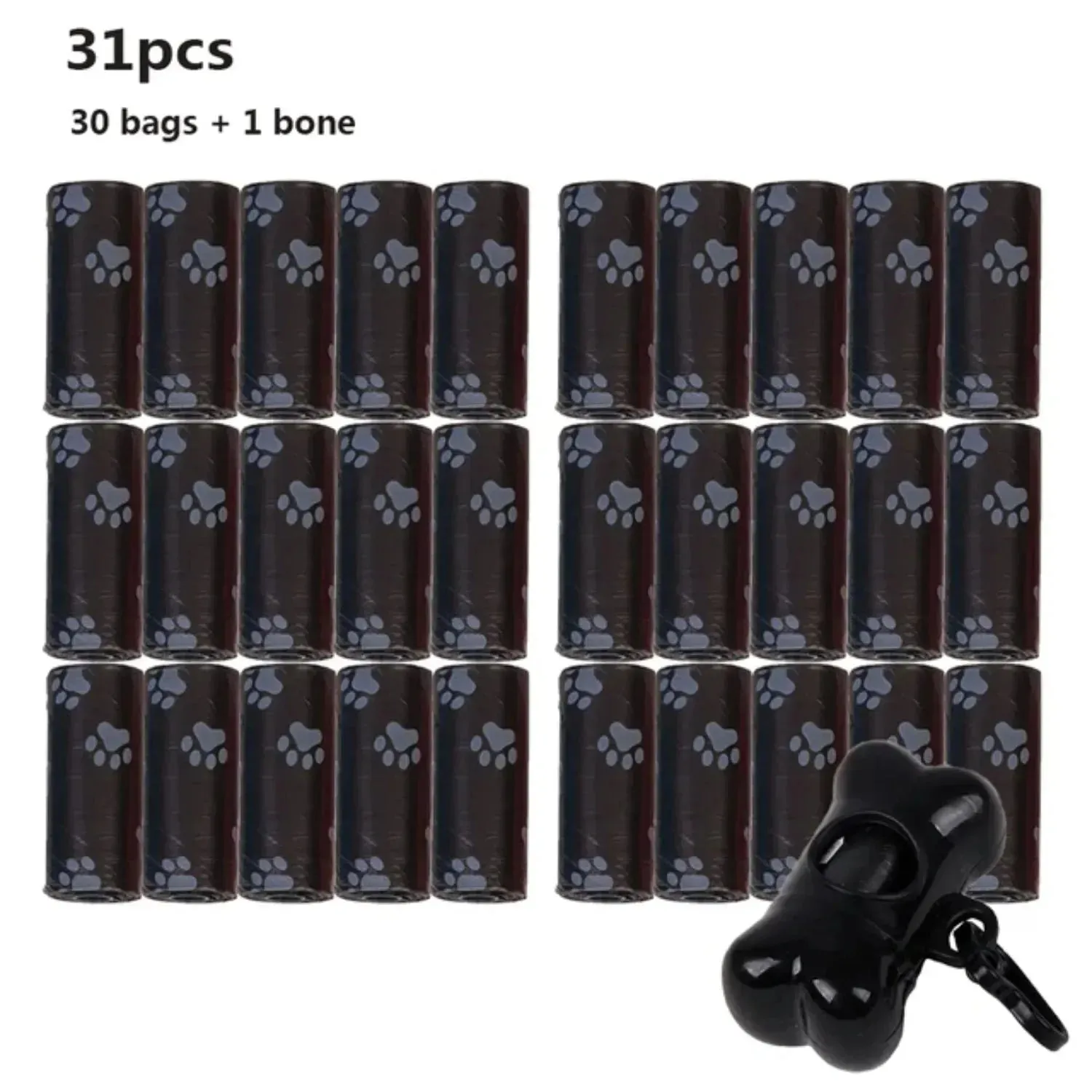 Convenient Dog Poop Bag Set with Dispenser & Leash Clip