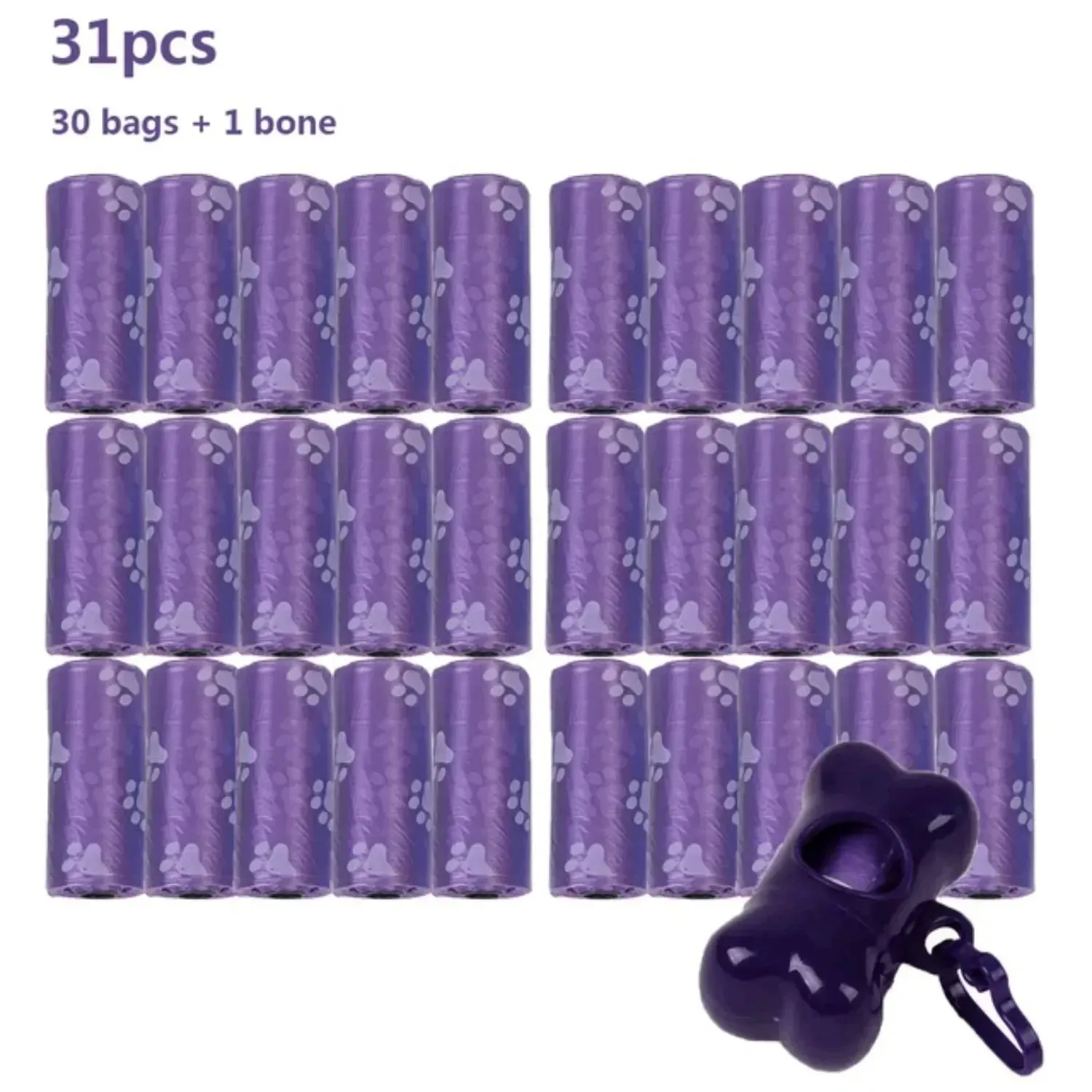 Convenient Dog Poop Bag Set with Dispenser & Leash Clip