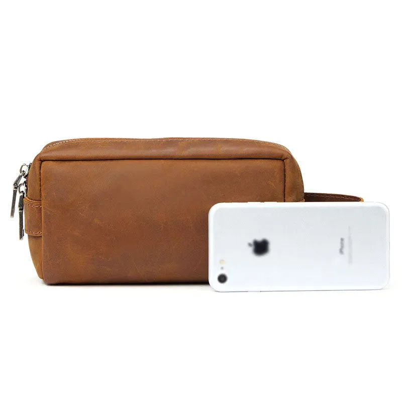 Crazy Horse Leather Toiletry Bag