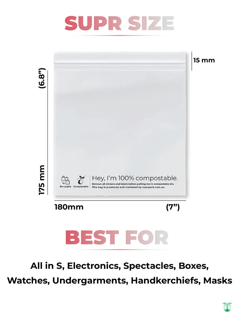 Custom Zip Lock Bags. Compostable, Sustainable & Reusable. MOQ: 100