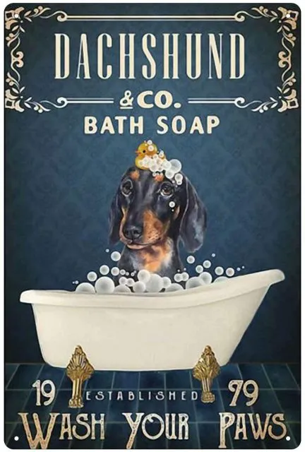 Dachshund Retro Vintage Tin Sign