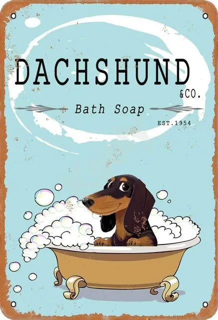 Dachshund Retro Vintage Tin Sign