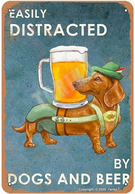 Dachshund Retro Vintage Tin Sign