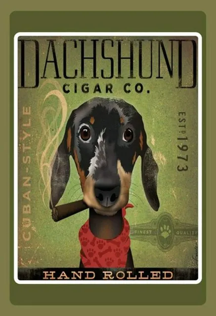 Dachshund Retro Vintage Tin Sign