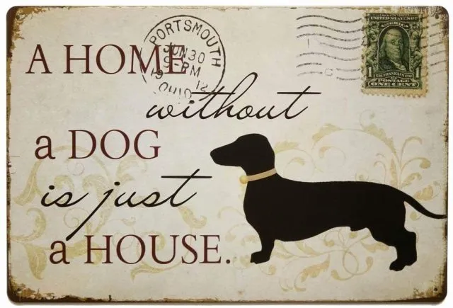 Dachshund Retro Vintage Tin Sign