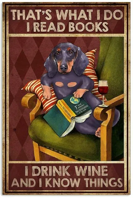 Dachshund Retro Vintage Tin Sign