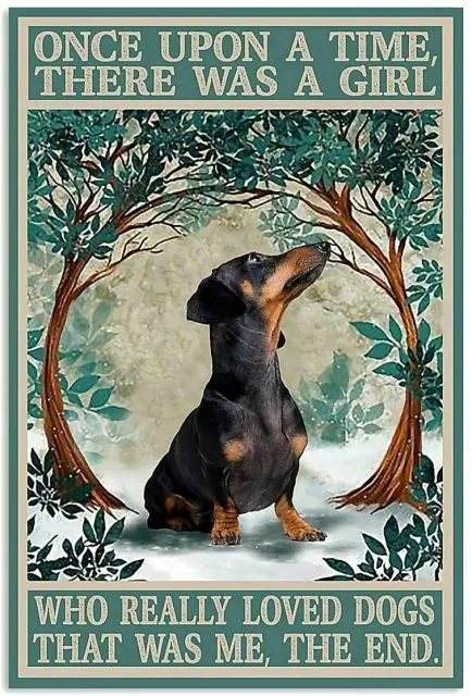 Dachshund Retro Vintage Tin Sign