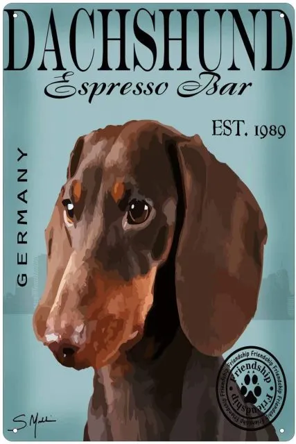 Dachshund Retro Vintage Tin Sign