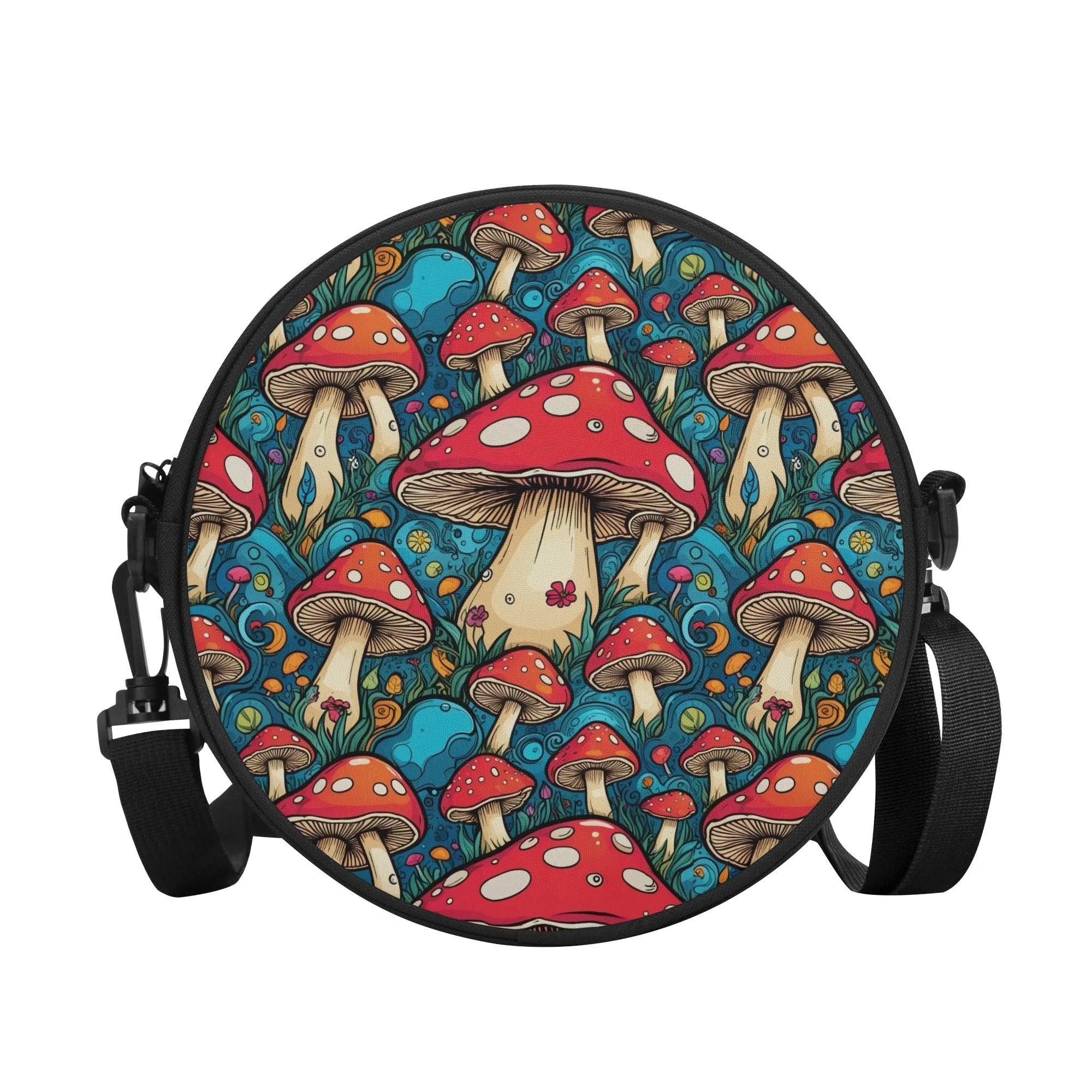 Deathcap Mushroom Round Satchel Bag