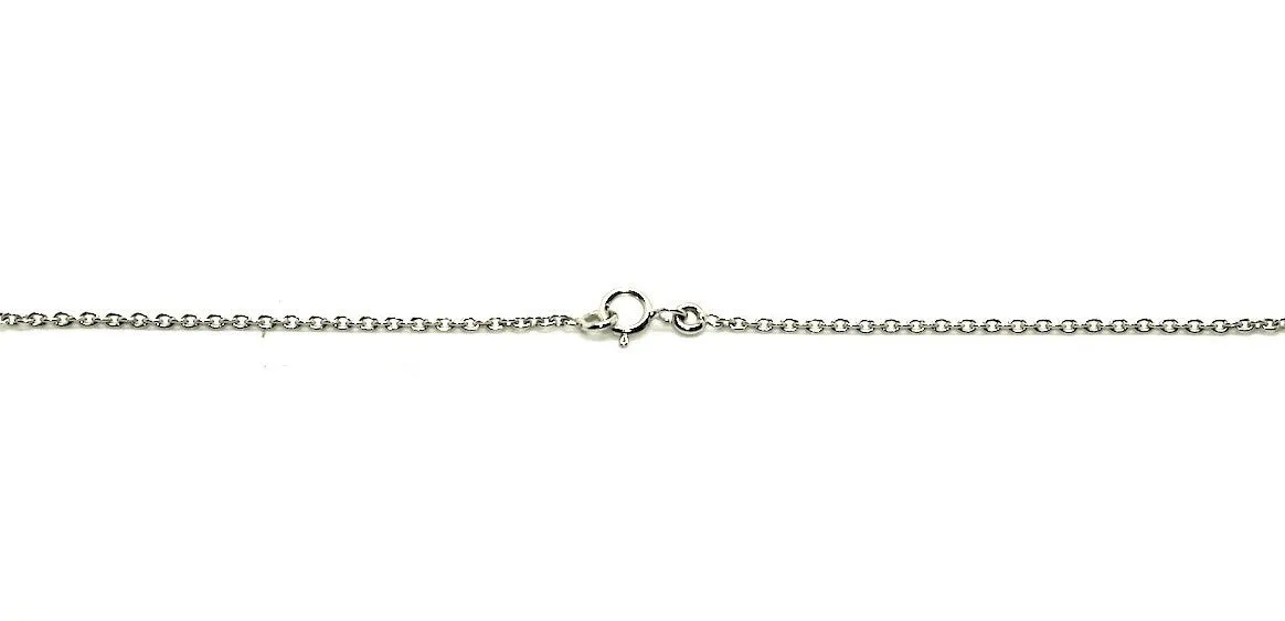 Diamond Bezel Necklace In White Gold