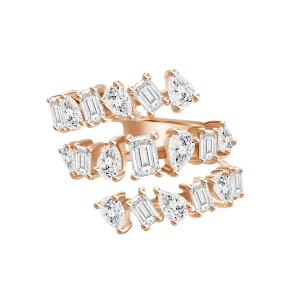 DIAMOND MULTISHAPED COIL RING