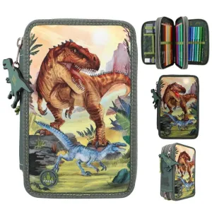 Dino World Triple Pencil Case LED
