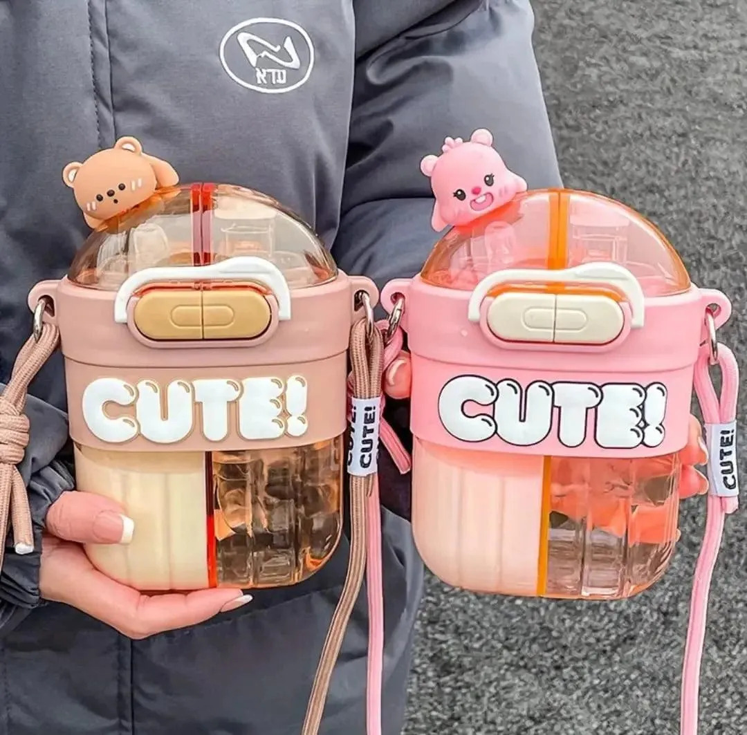 DUAL COMPARTMENT CUTE BOTTLE