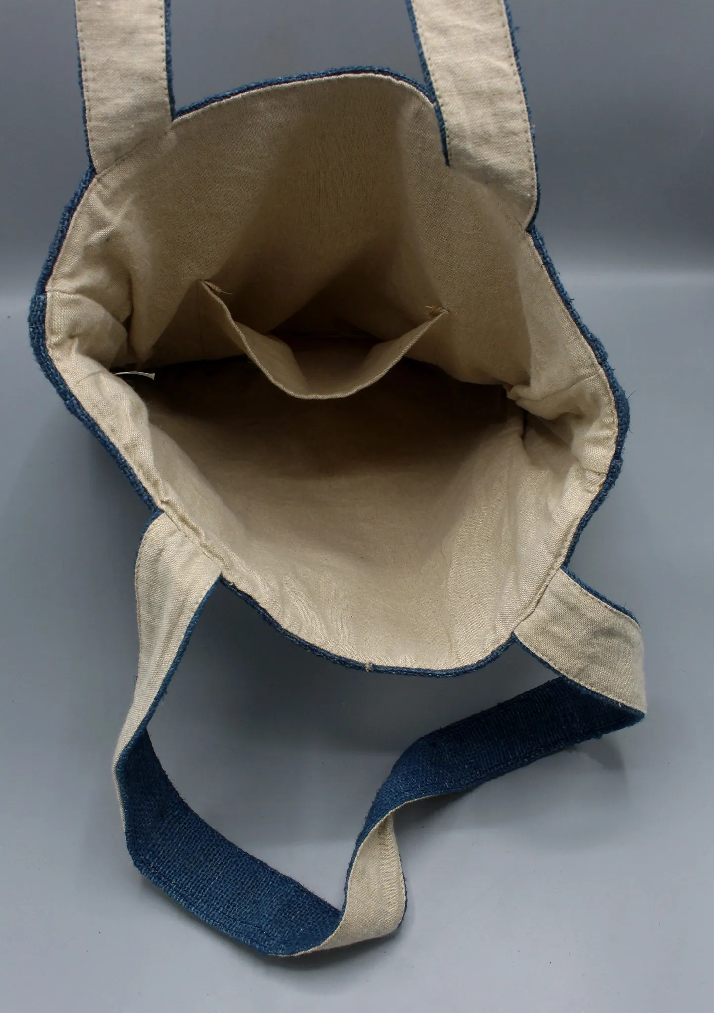 Eco Friendly Blue Hemp Tote Bag