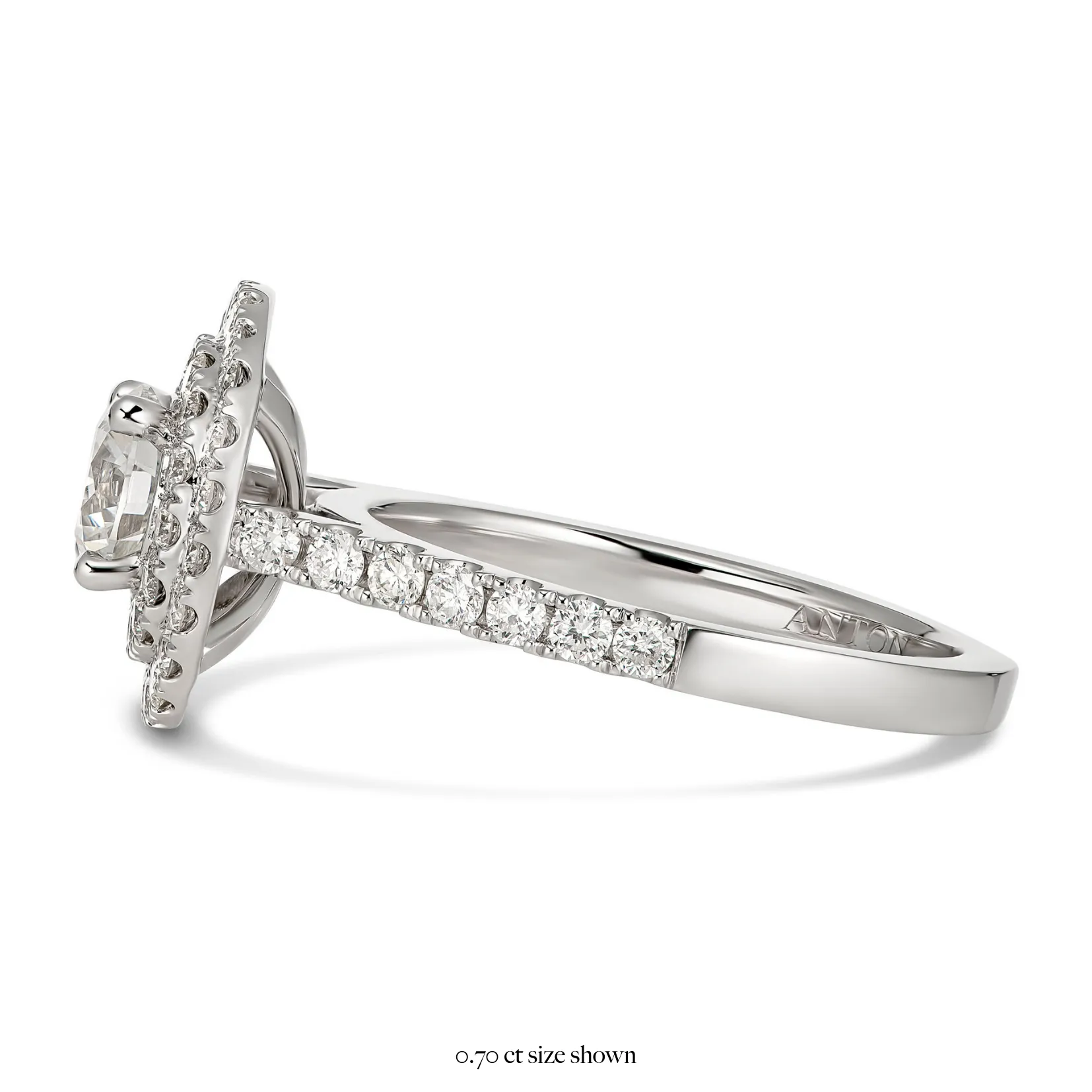 Endless Minelli May Round Brilliant Cut Diamond Engagement Ring | 18K White Gold