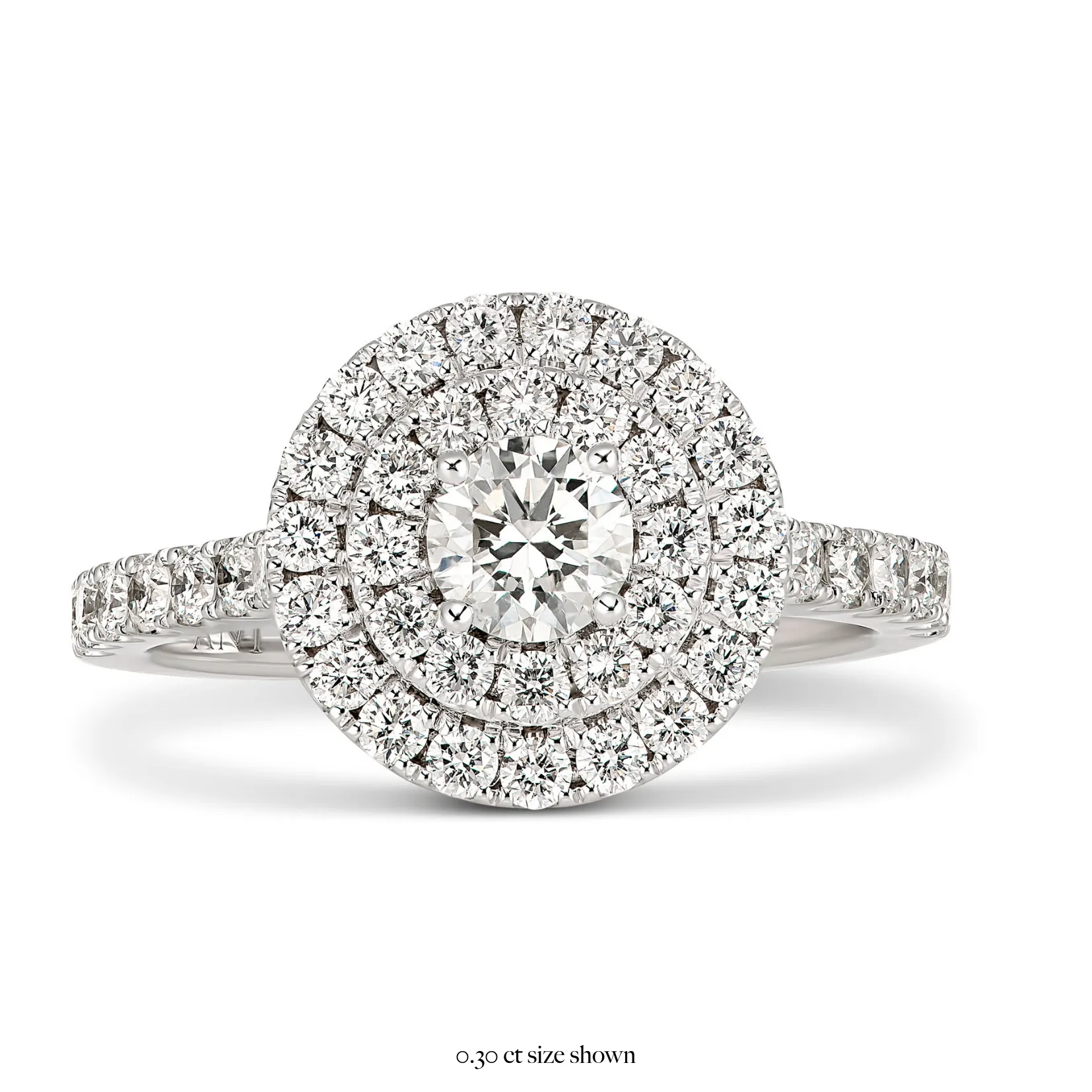 Endless Minelli May Round Brilliant Cut Diamond Engagement Ring | 18K White Gold