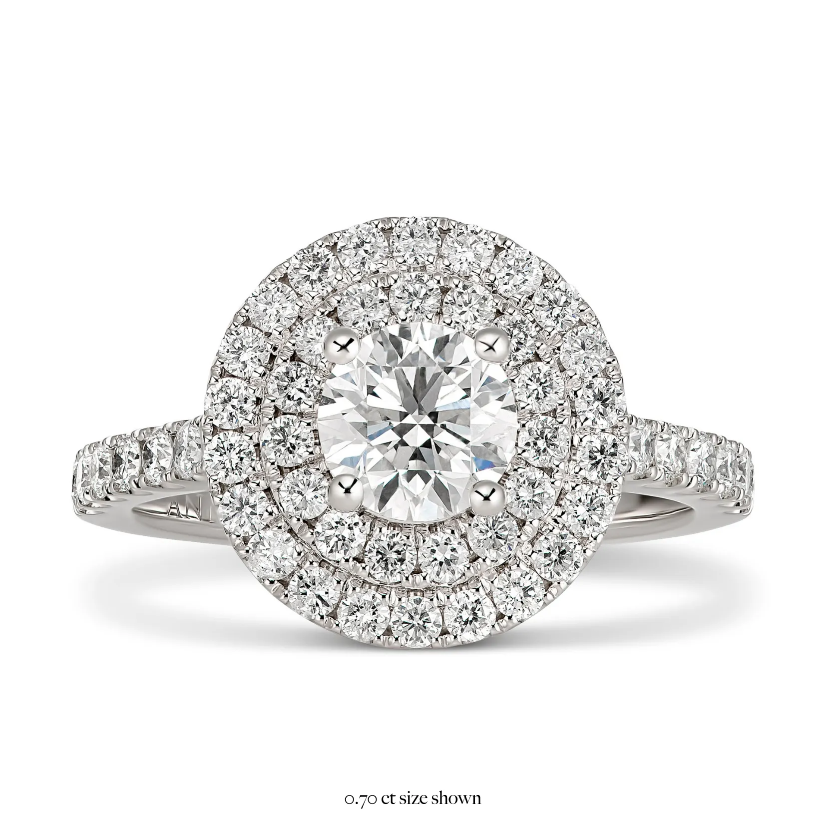 Endless Minelli May Round Brilliant Cut Diamond Engagement Ring | 18K White Gold