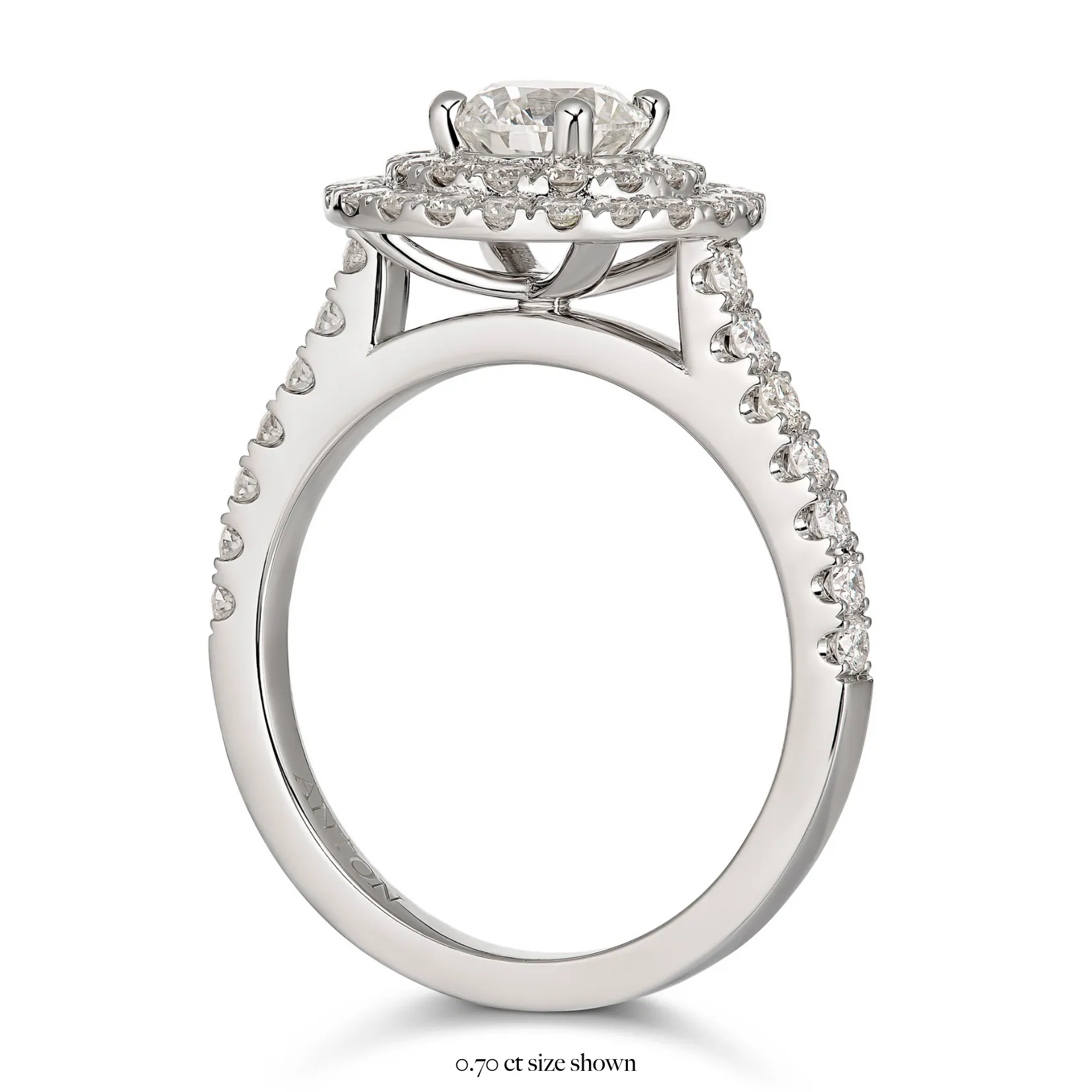 Endless Minelli May Round Brilliant Cut Diamond Engagement Ring | 18K White Gold
