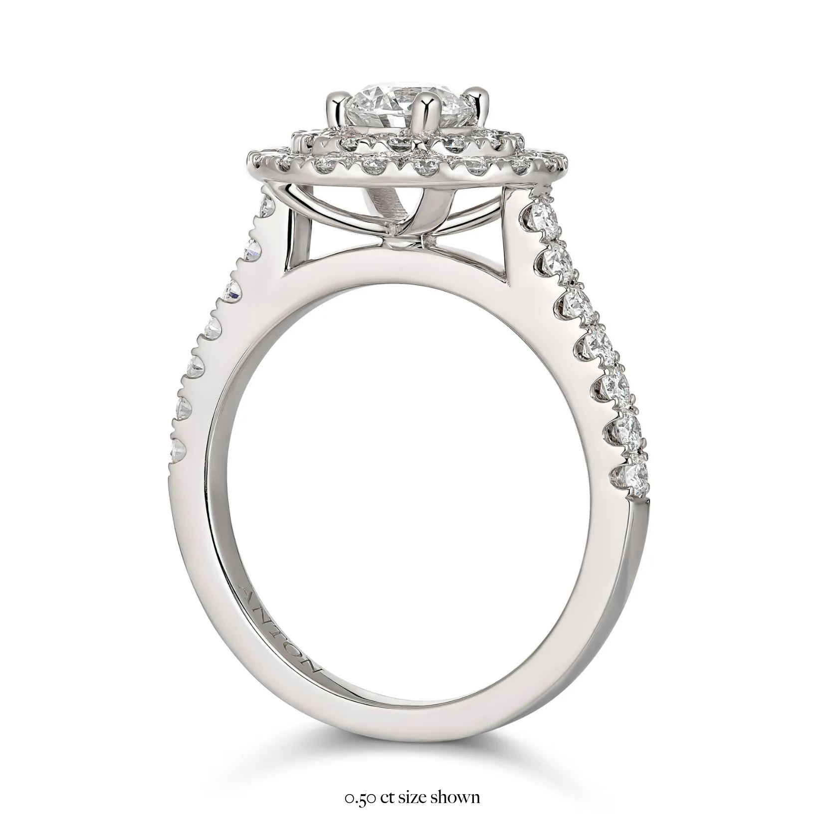 Endless Minelli May Round Brilliant Cut Diamond Engagement Ring | 18K White Gold