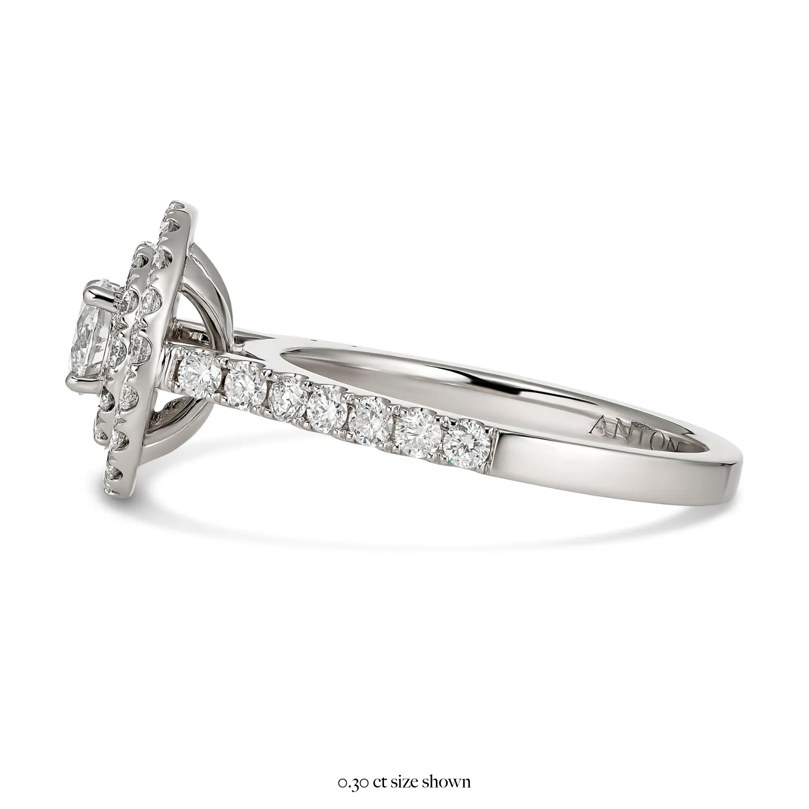 Endless Minelli May Round Brilliant Cut Diamond Engagement Ring | 18K White Gold