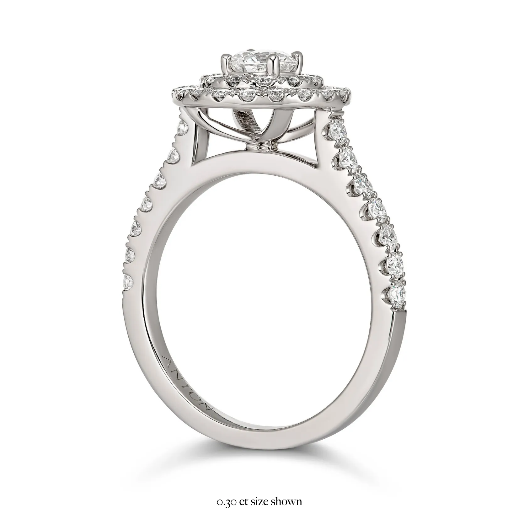 Endless Minelli May Round Brilliant Cut Diamond Engagement Ring | 18K White Gold