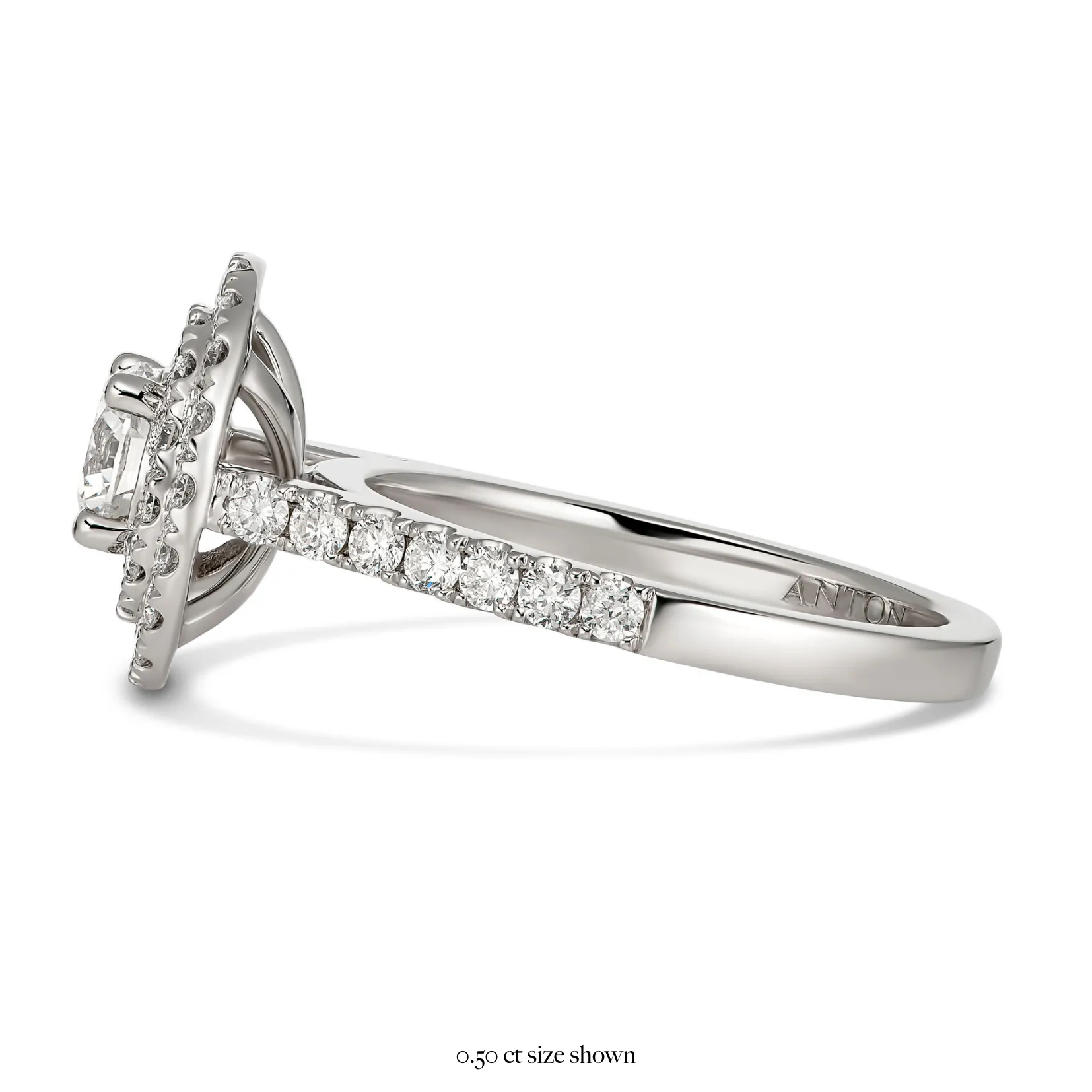 Endless Minelli May Round Brilliant Cut Diamond Engagement Ring | 18K White Gold