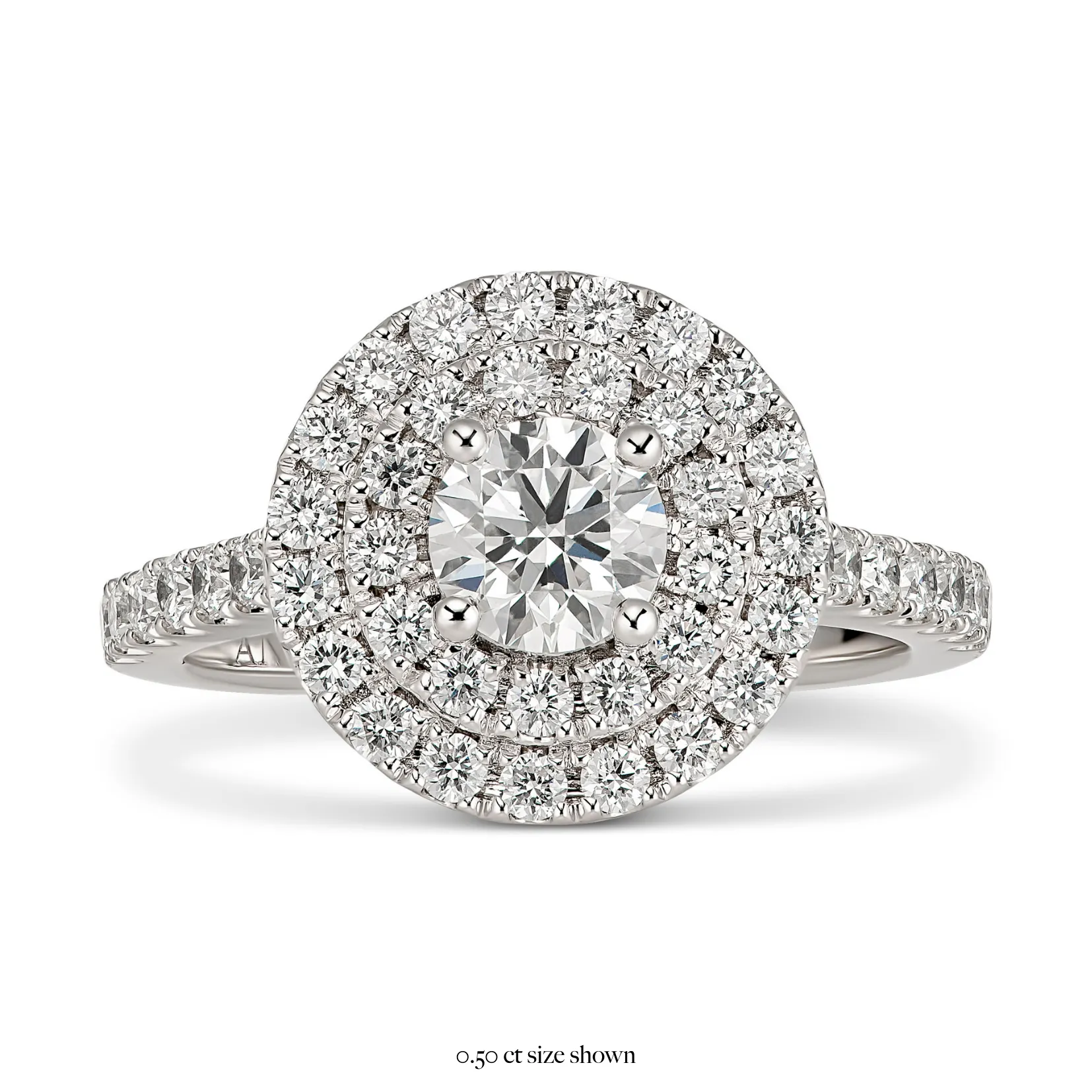 Endless Minelli May Round Brilliant Cut Diamond Engagement Ring | 18K White Gold