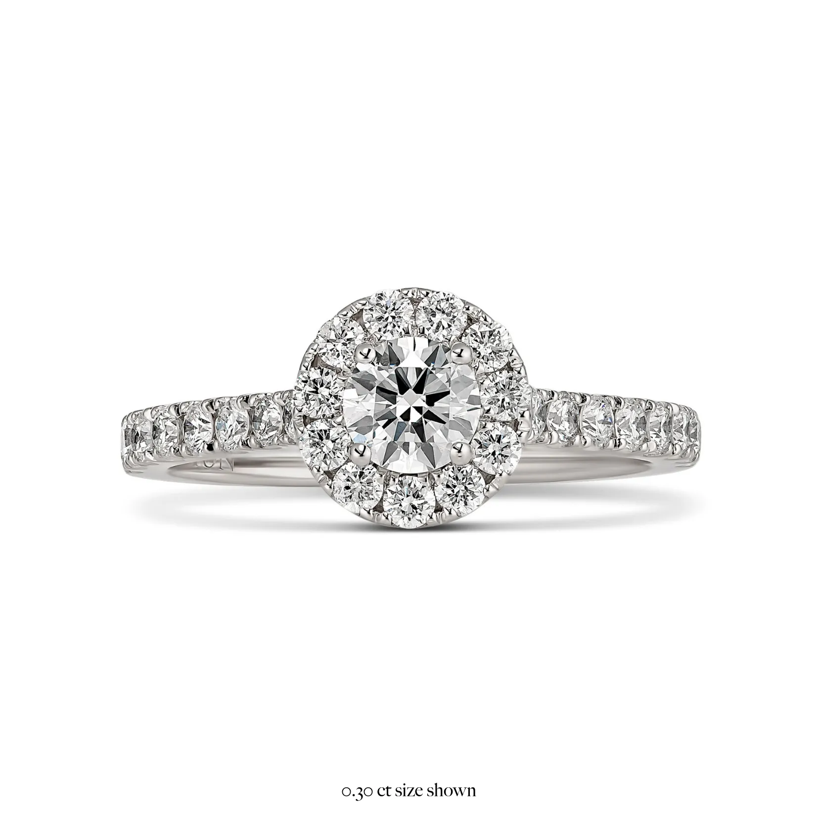 Endless Minelli Round Brilliant Cut Diamond Engagement Ring | 18K White Gold