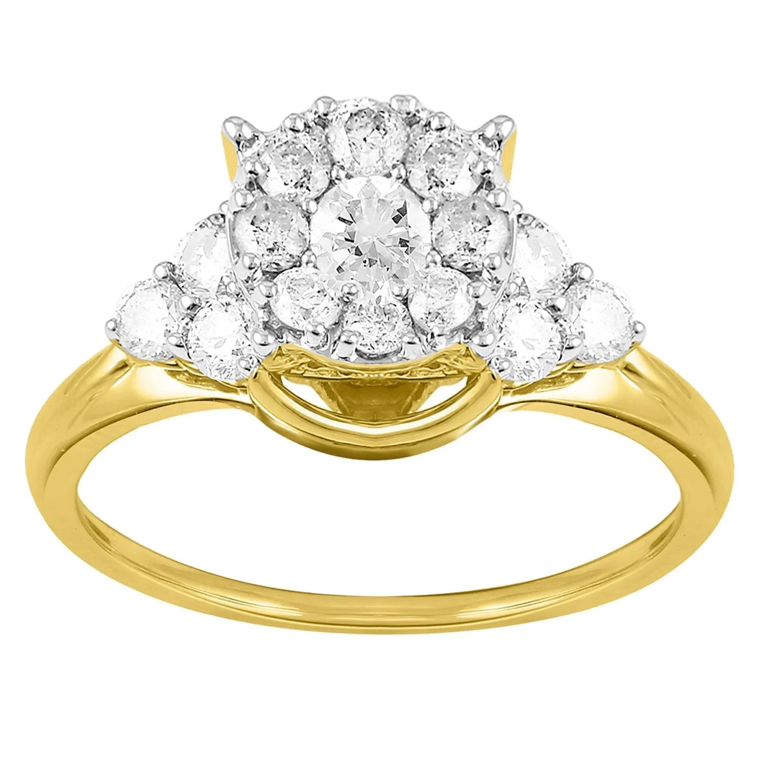 Facets of Love Trillion Look Ring with 3/4ct of Diamonds in 18ct Yellow Gold