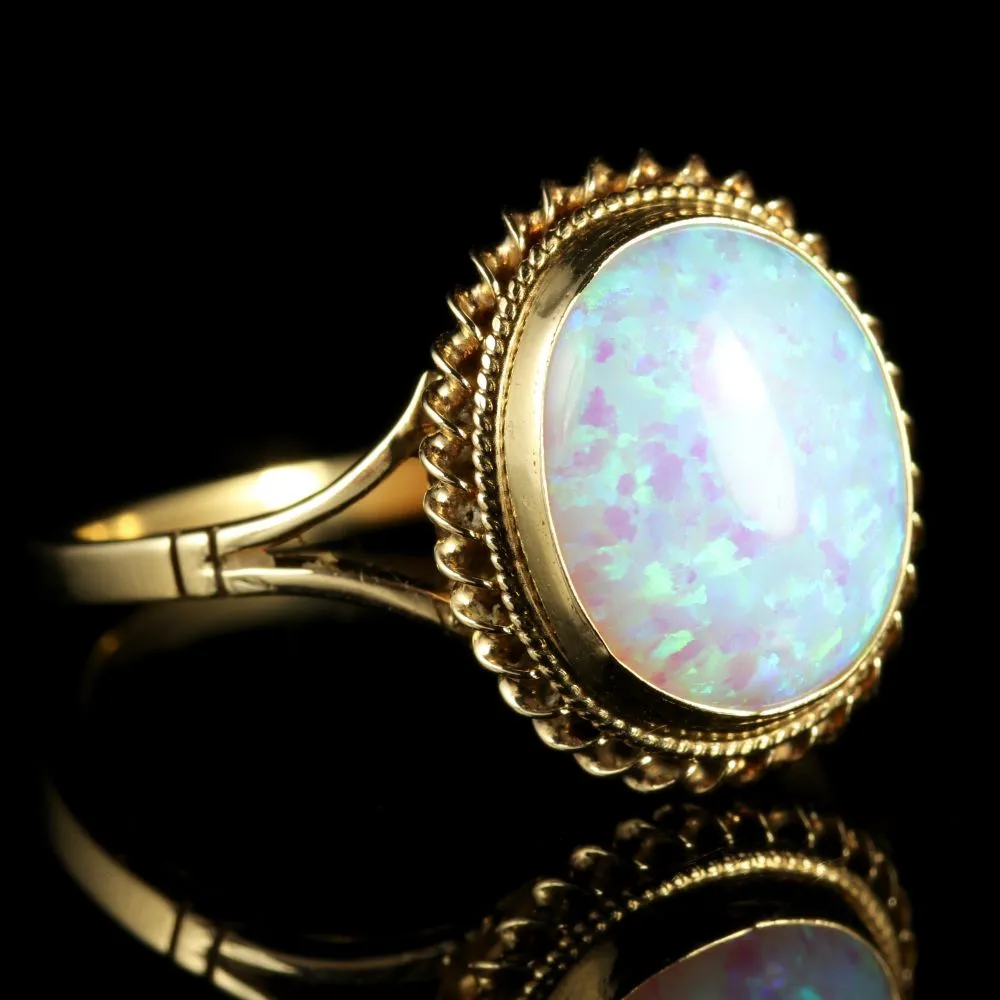 Fancy Opal Gold Ring 9Ct Gold 6Ct Opal
