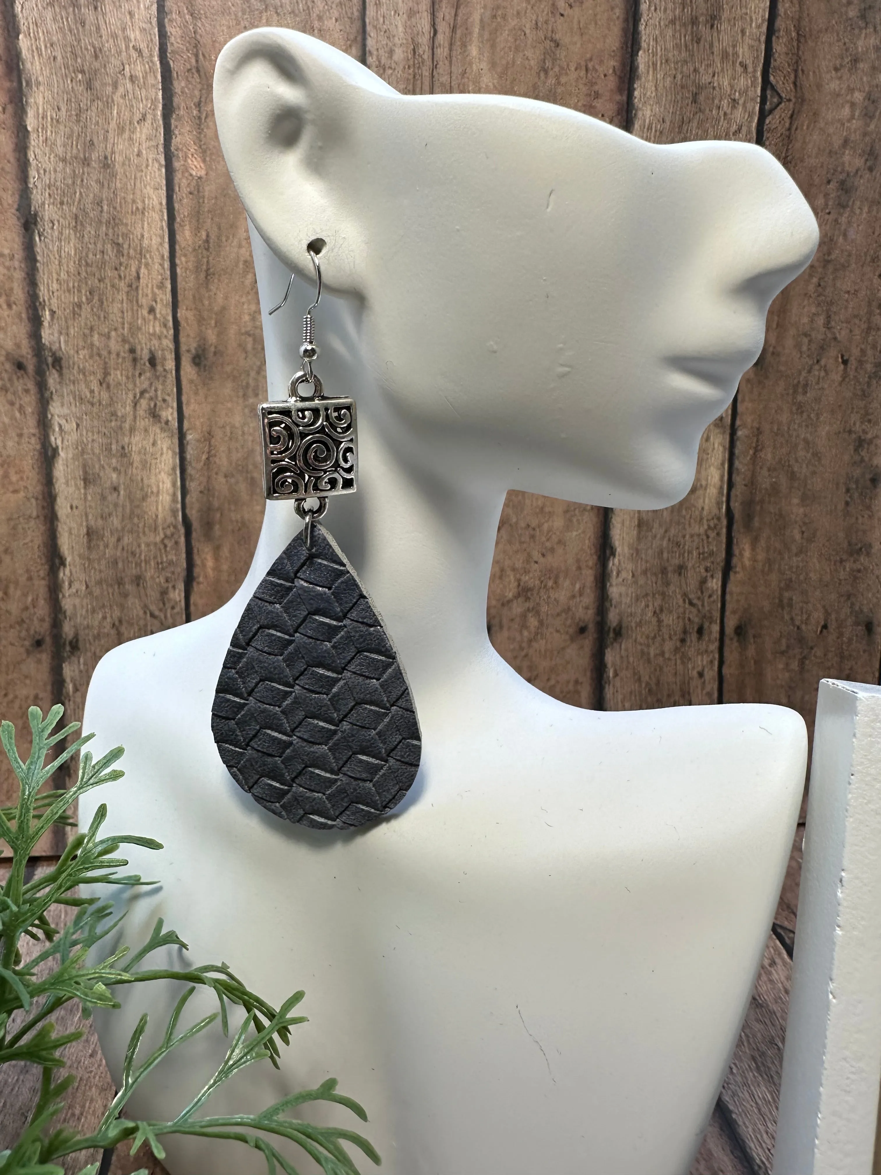 FAUX Leather Earrings