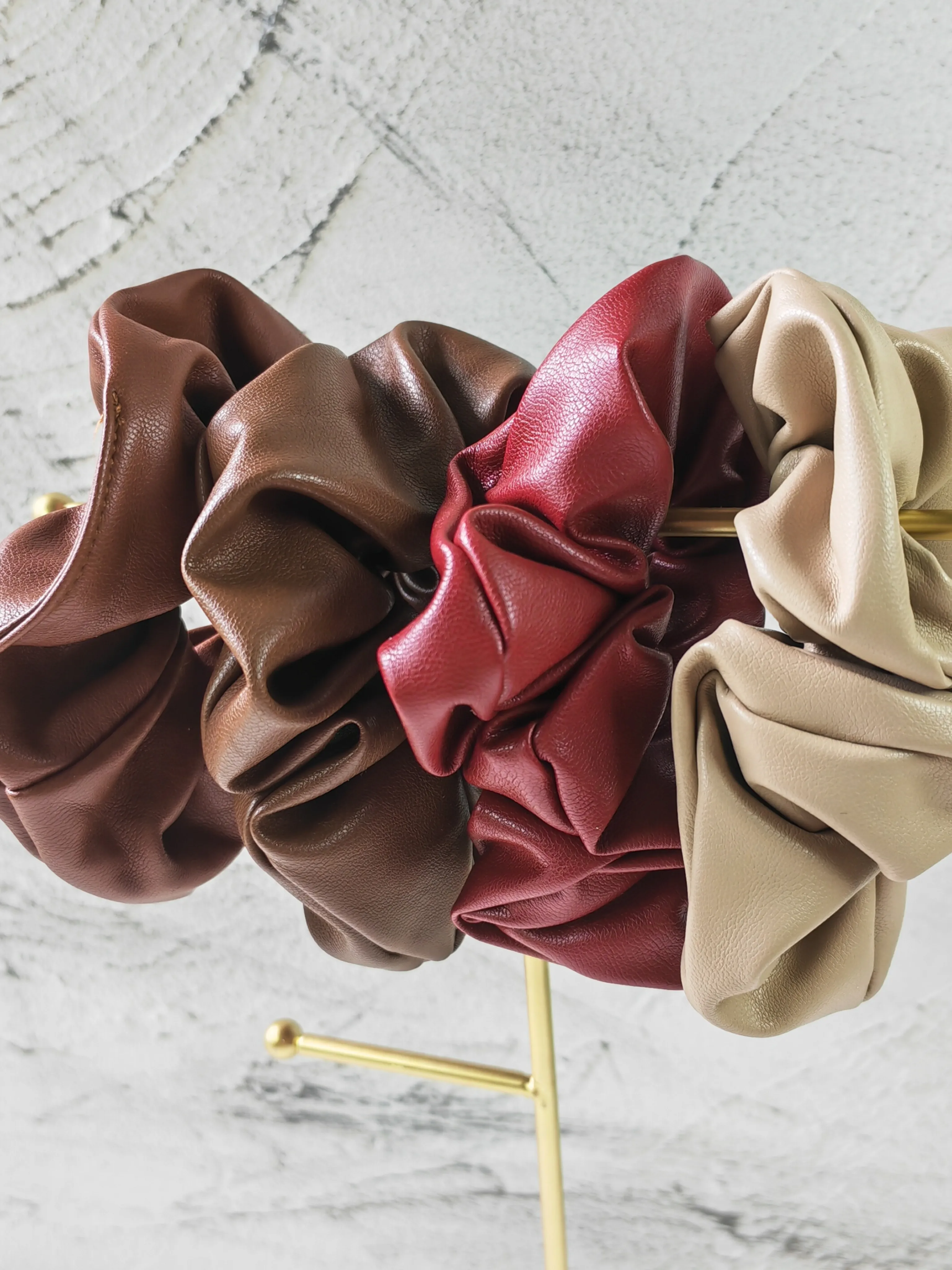 Faux Leather Luxe Scrunchie