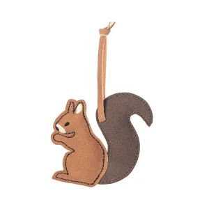 Faux Leather Squirrel Ornament