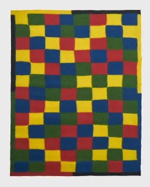 Felt Chequered Bed Cover