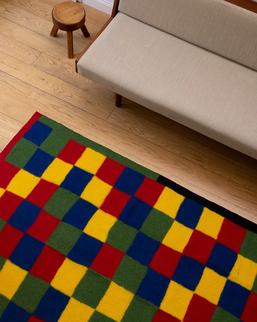 Felt Chequered Bed Cover