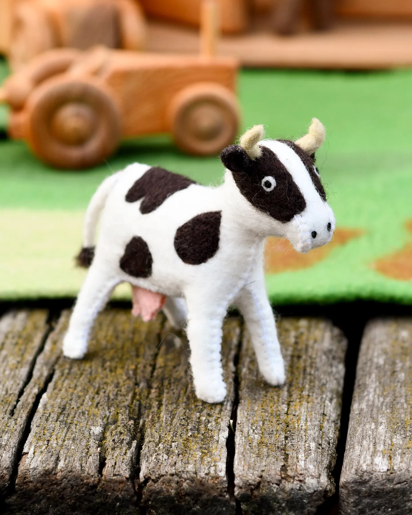 Felt Cow Farm Animal Toy