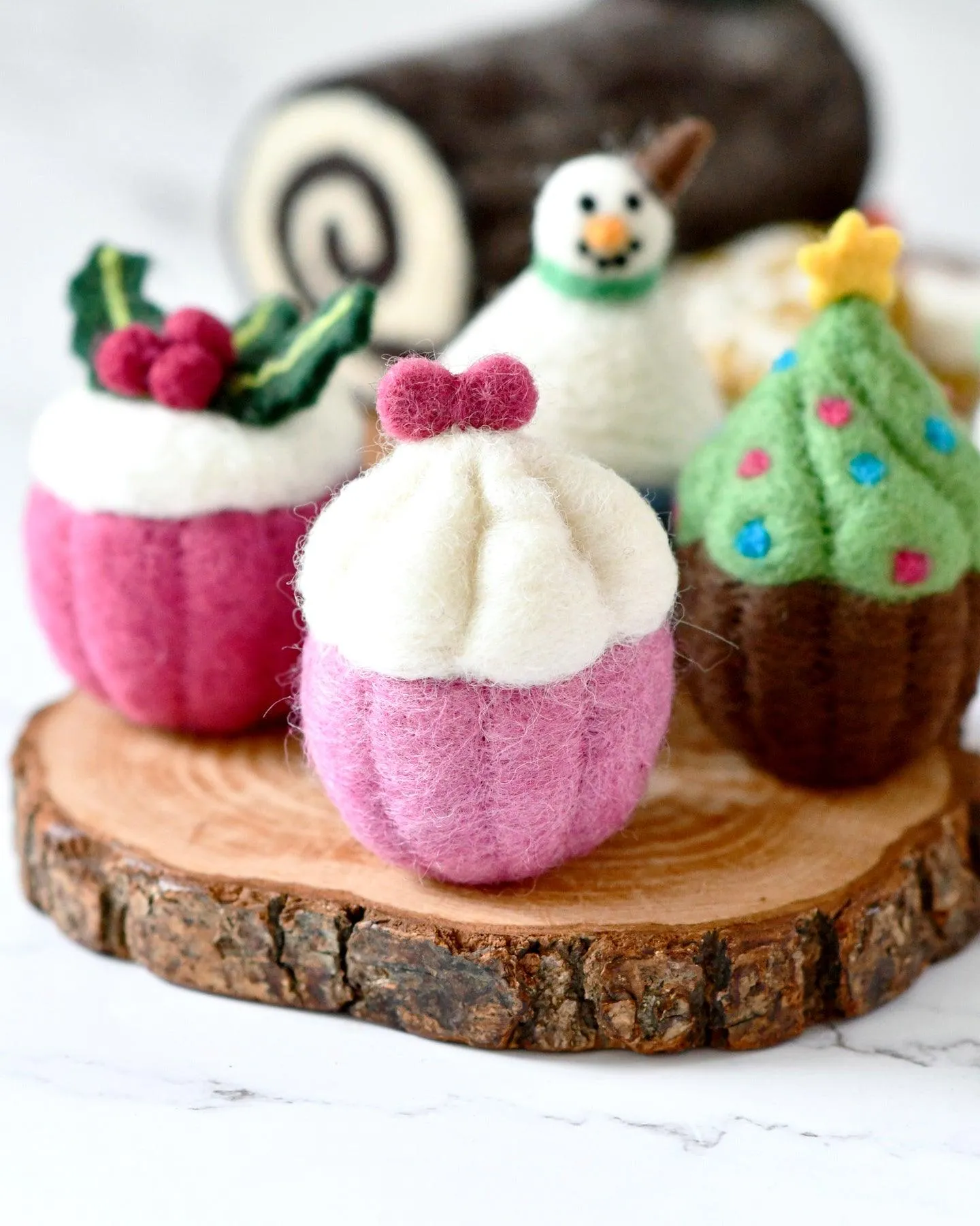 Felt Cupcake - Pink Ribbon