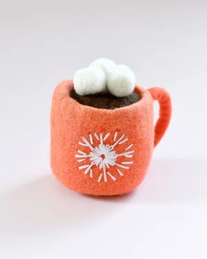 Felt Hot Chocolate Cacao with Marshmallows (Red Cup)