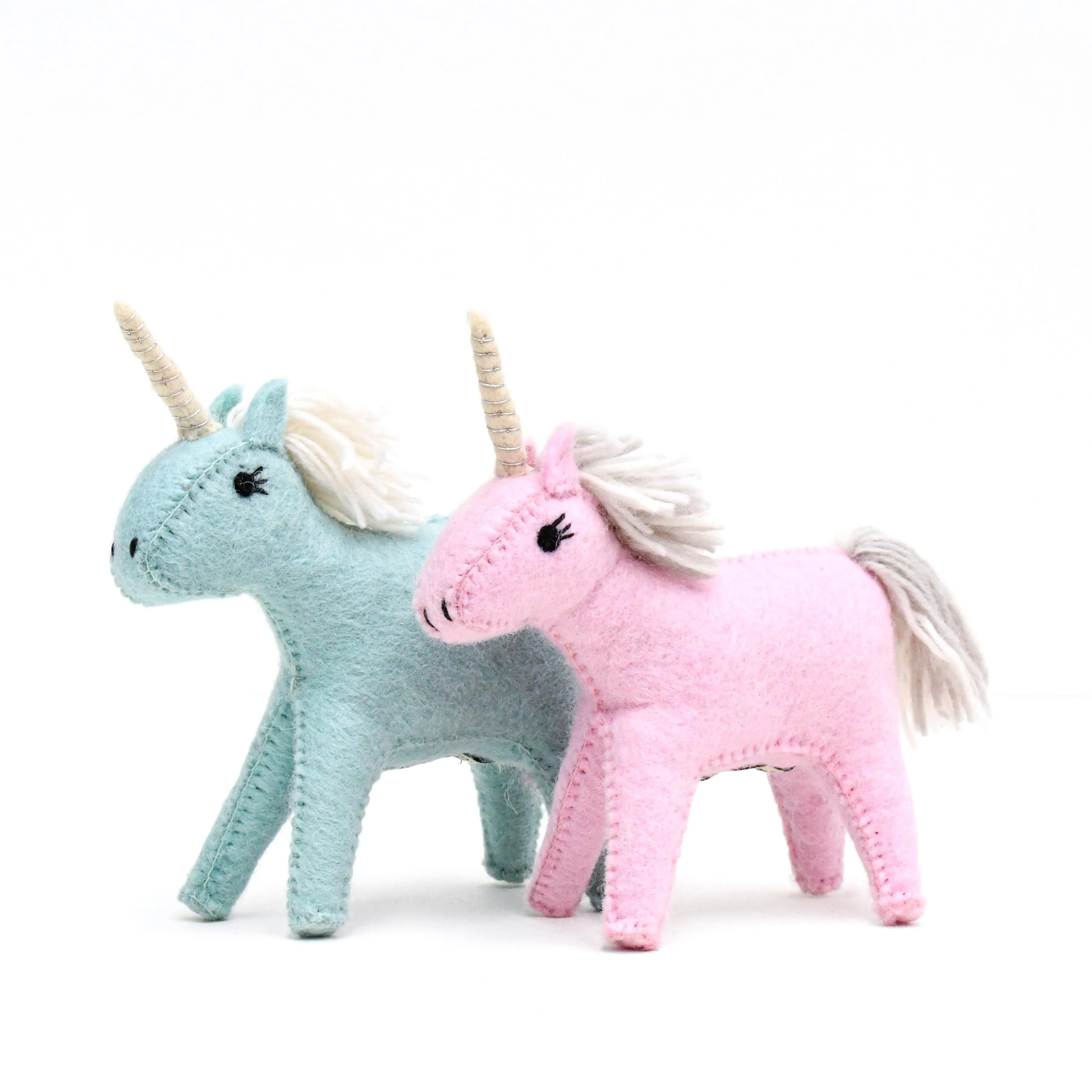 Felt Pink Unicorn Toy