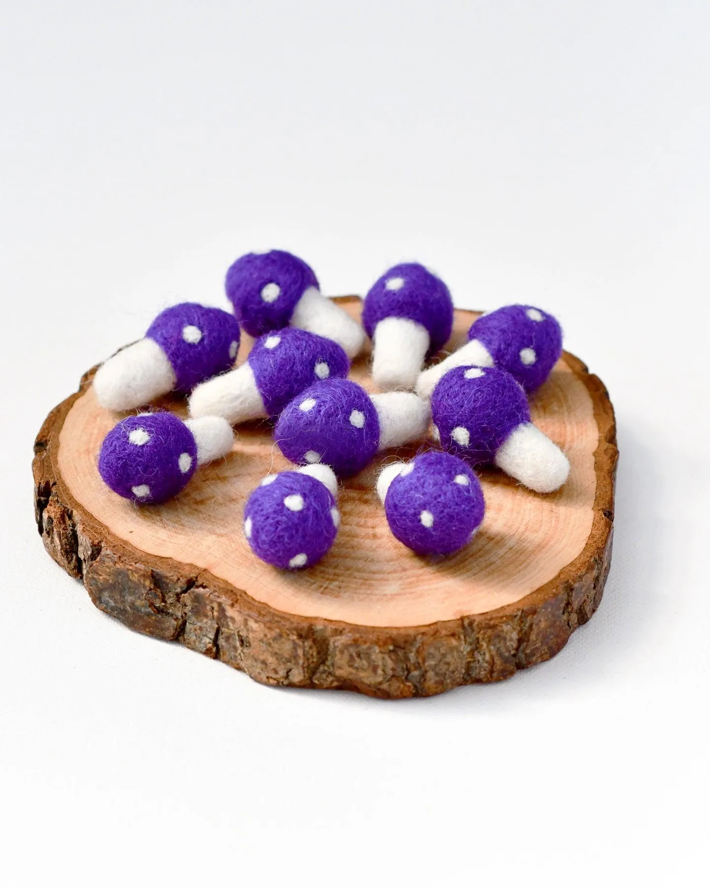 Felt Purple Mushrooms