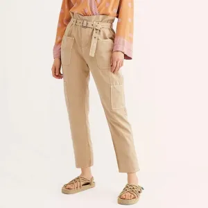 Free People Percy Paper Bag Utility Belted Pants