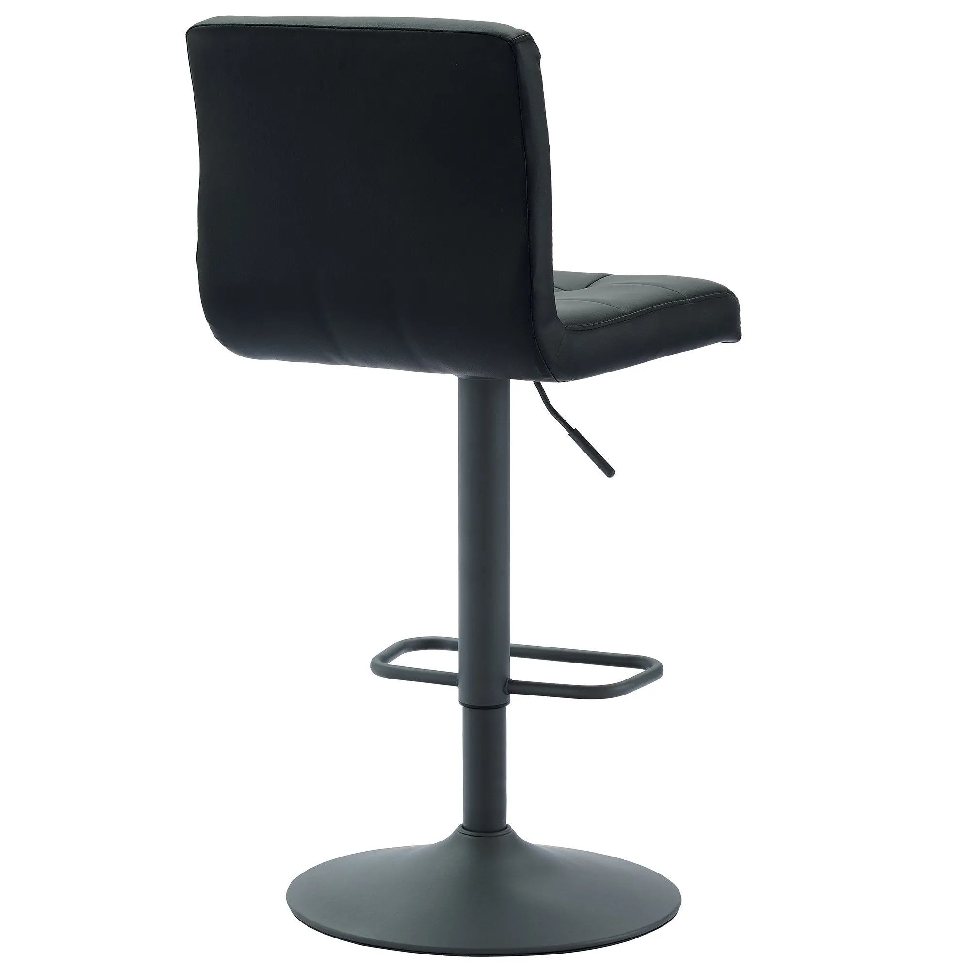 Fusion-Air Lift Stool-Black Faux Leather