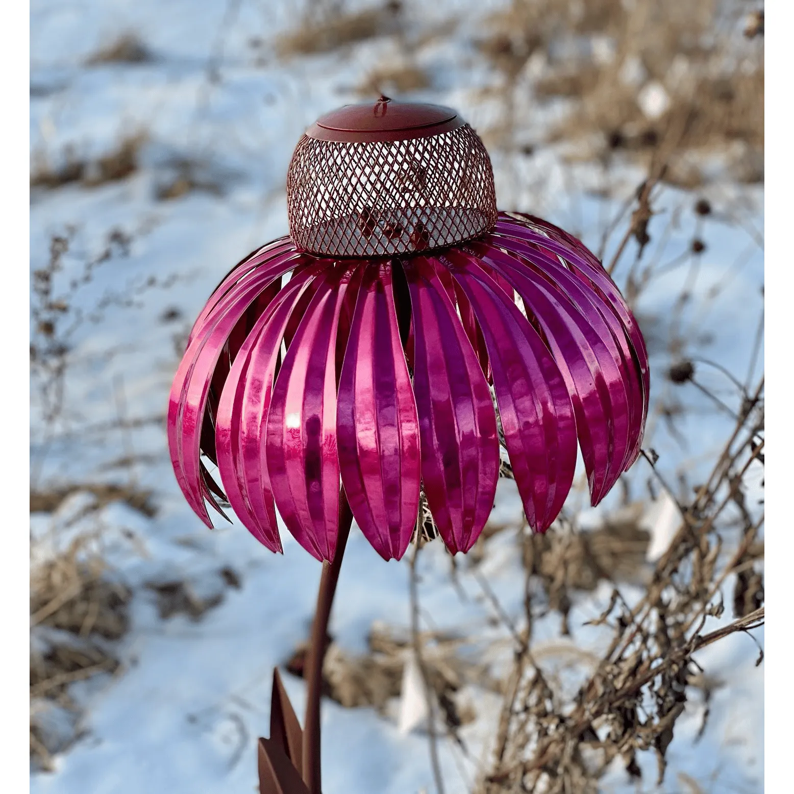 GardenGlow Futterstelle - Sonnenhut Vogelhaus Garten Deko