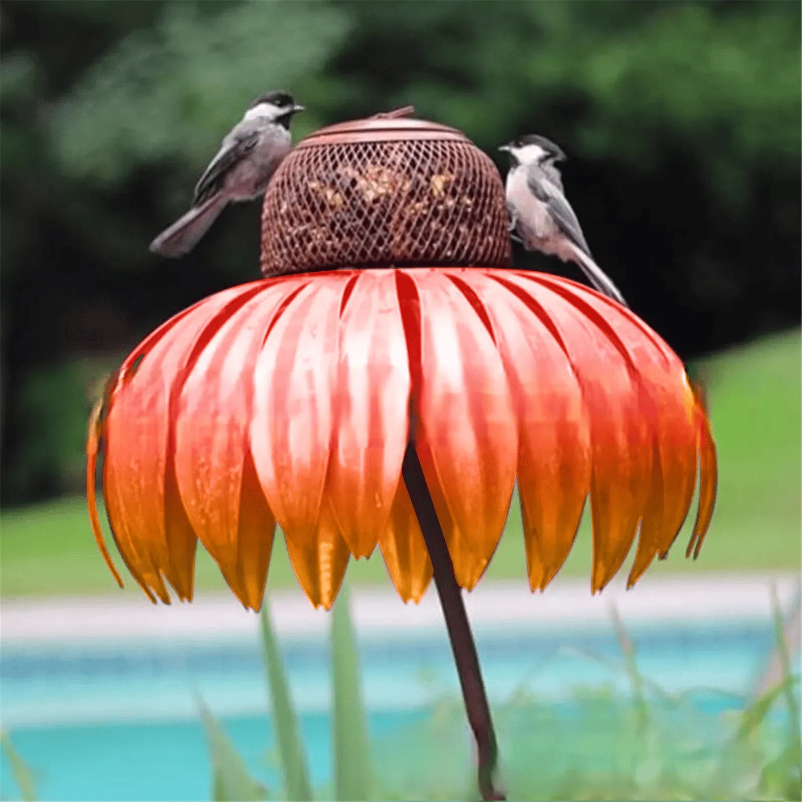 GardenGlow Futterstelle - Sonnenhut Vogelhaus Garten Deko