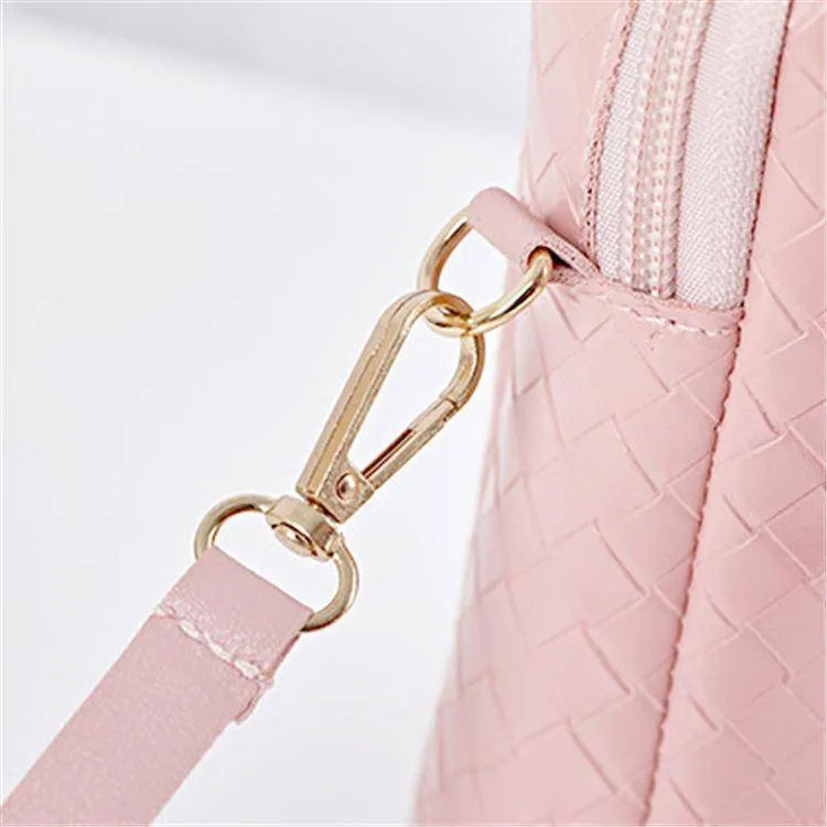 Geometric Suture Imitation Pearl Tassel Decorative Crossbody Bag