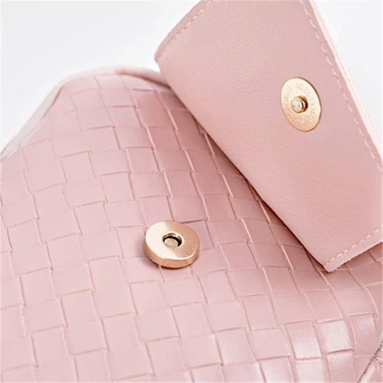 Geometric Suture Imitation Pearl Tassel Decorative Crossbody Bag