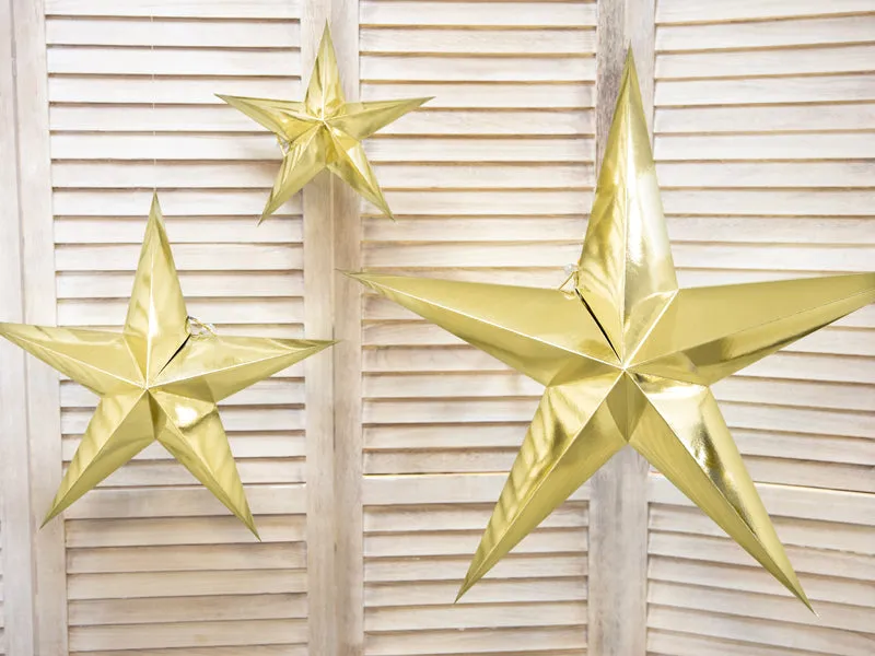 Gold Star Hanging Decoration