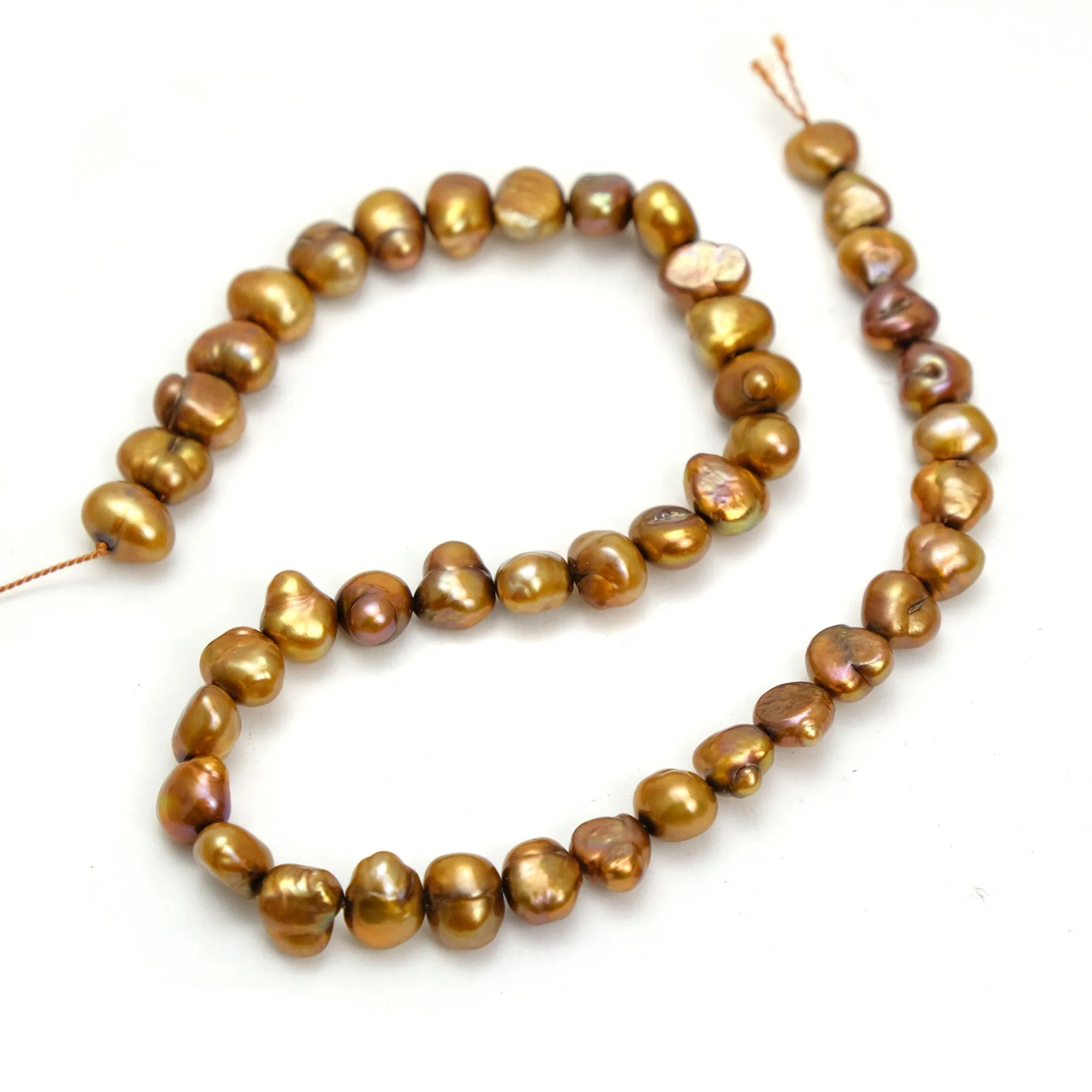 Golden Fresh Water Pearl 11mm Strand #5