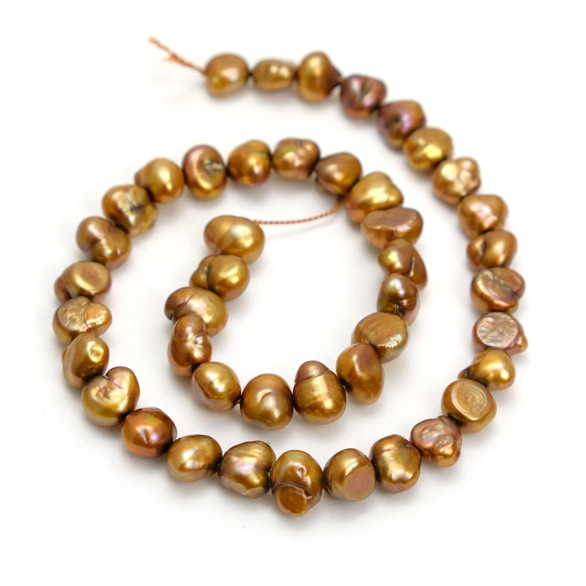 Golden Fresh Water Pearl 11mm Strand #5